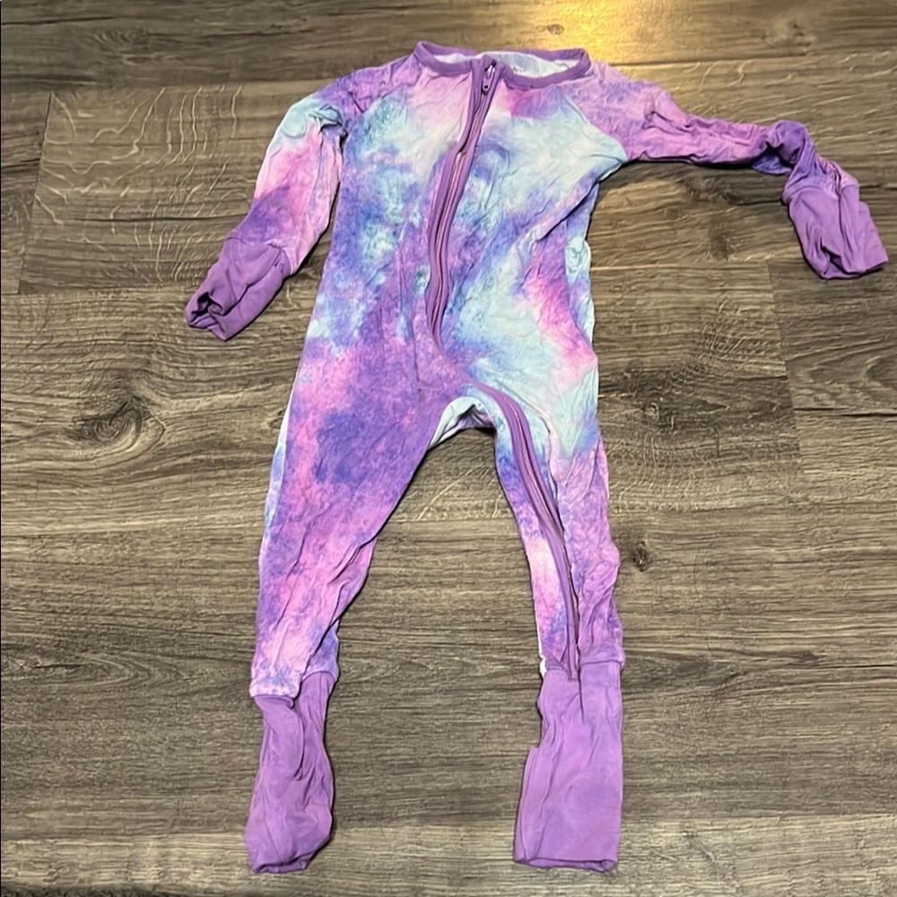 Little Sleepies Cosmic Purple and Blue Footies Pajamas